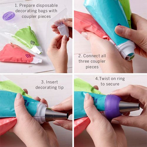 Sada na zdobení cupcakes 3 barvami krému Wilton